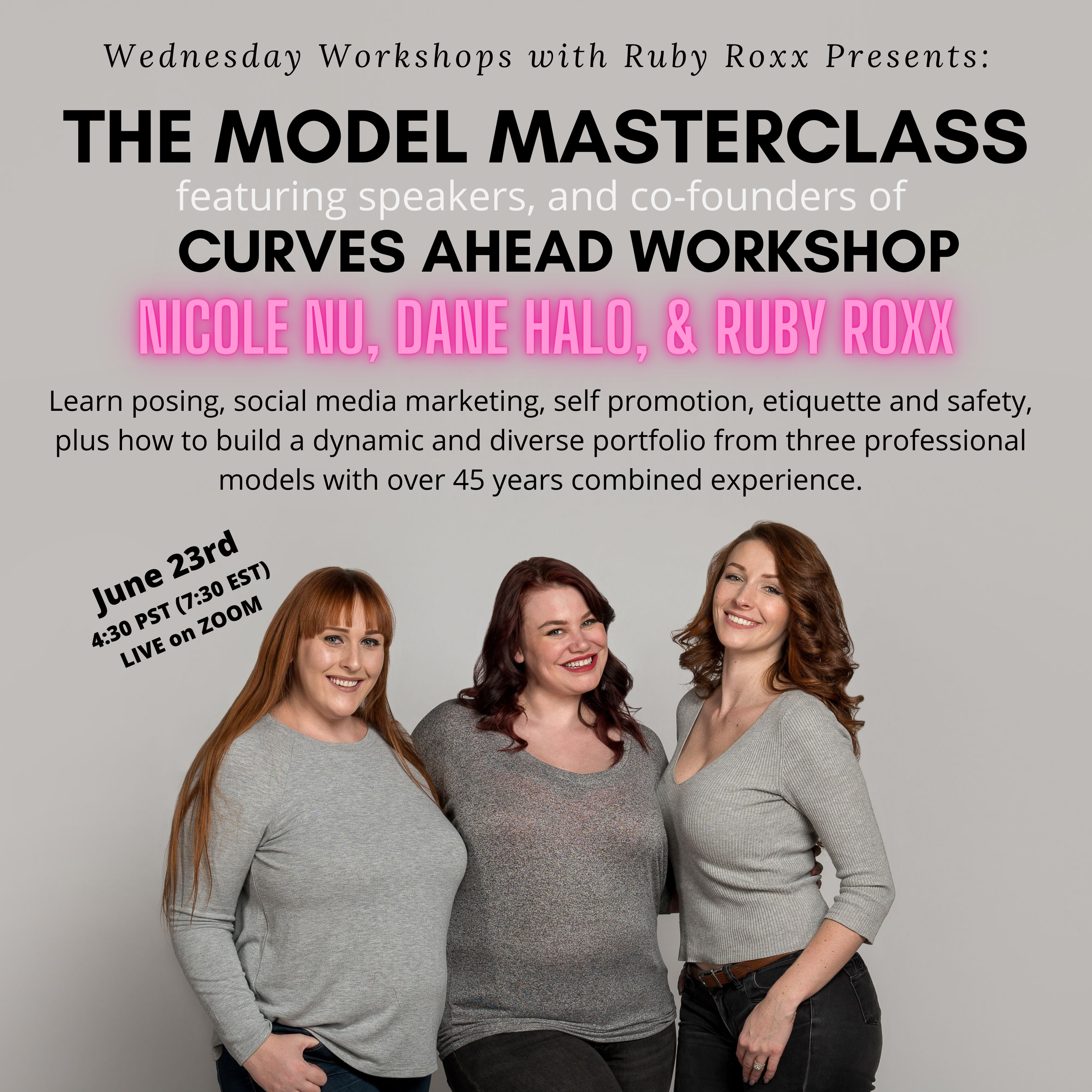 Workshop Ticket - The Model Masterclass Workshop - June 23rd, 2021